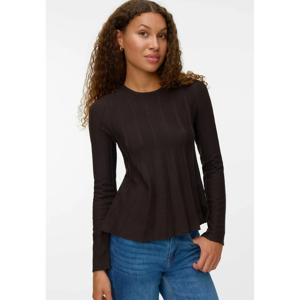 Vero Moda Vmlana LS O-Neck Pullover Chocolate Torte Brown Small New With Tags